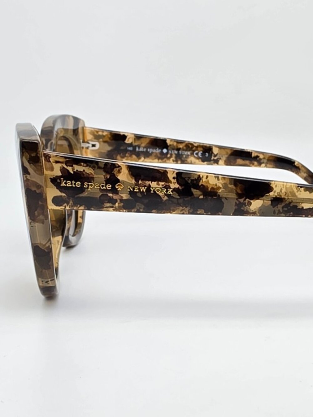 Kate Spade New York Zora Tortoise Frame Brown Lens Cat Eye Sunglasses 49-24-140 - Picture 3 of 13